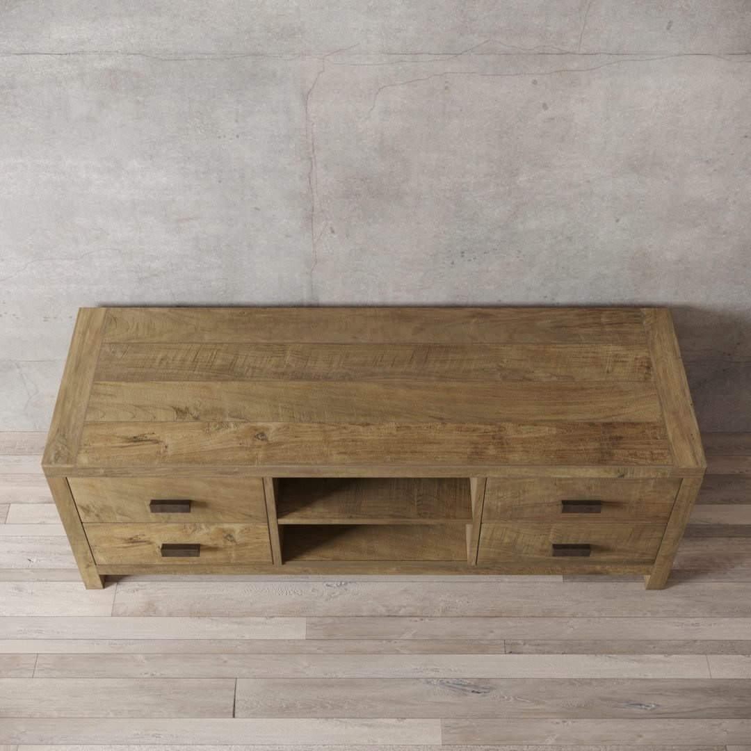 Urban Woodcraft | 58'' Natural Reclaimed Teak Brookside TV Stand 3 Urban Woodcraft | 58'' Natural Reclaimed Teak Brookside TV Stand 3