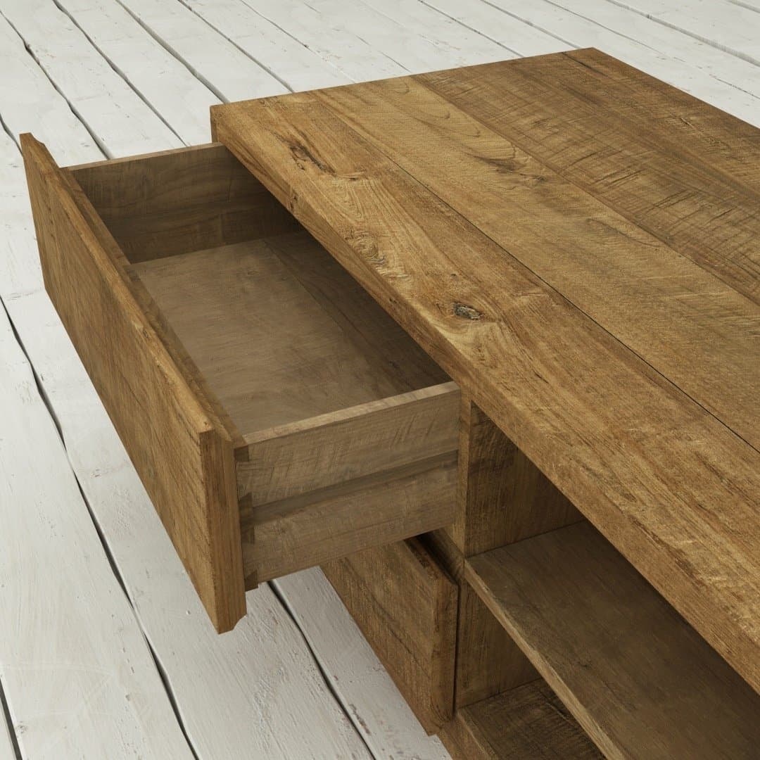 Urban Woodcraft 75 Burma TV Stand - Natural (9) Urban Woodcraft 75 Burma TV Stand - Natural (9)