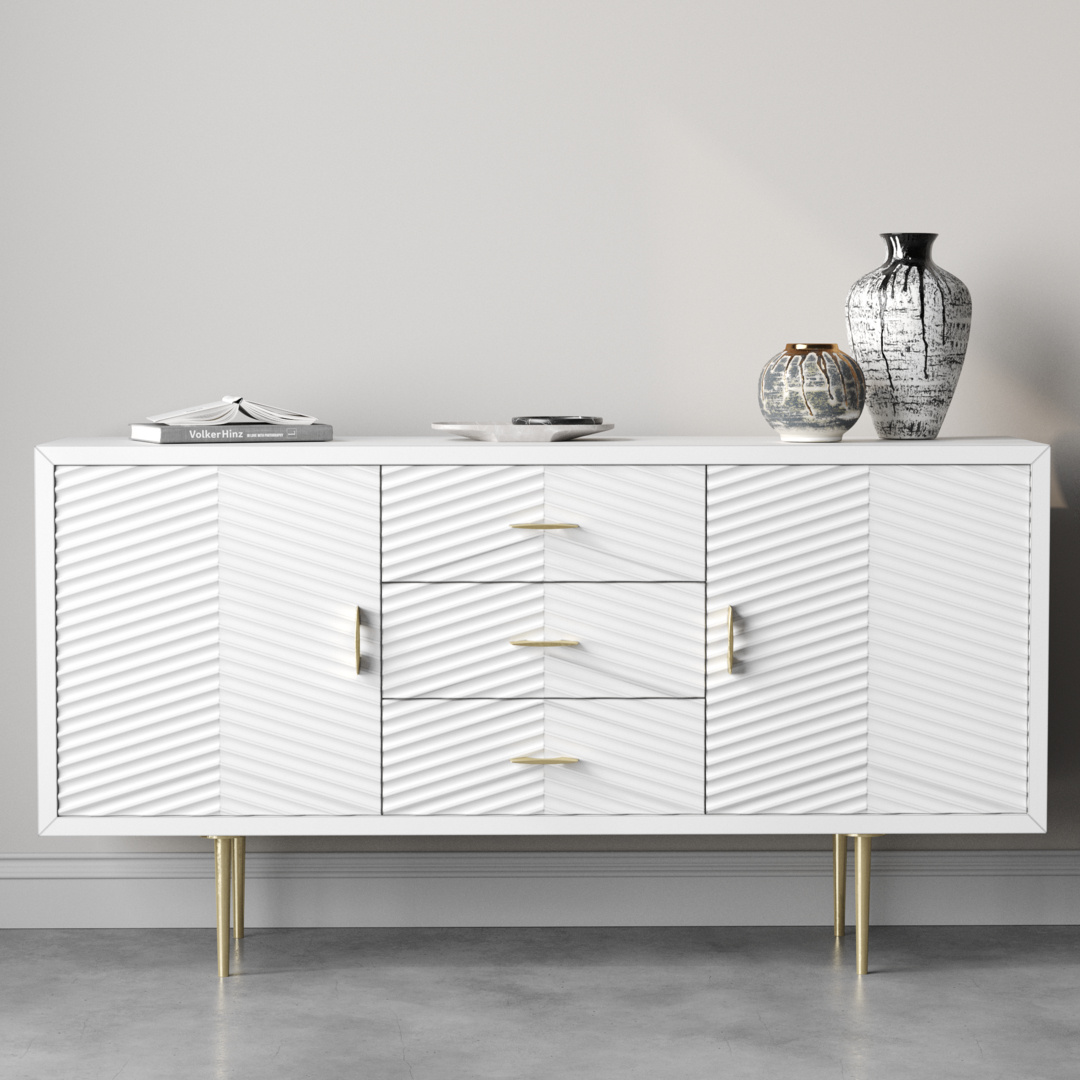 Arista 60 Side Cabinet (White Wash) a Arista 60 Side Cabinet (White Wash) a